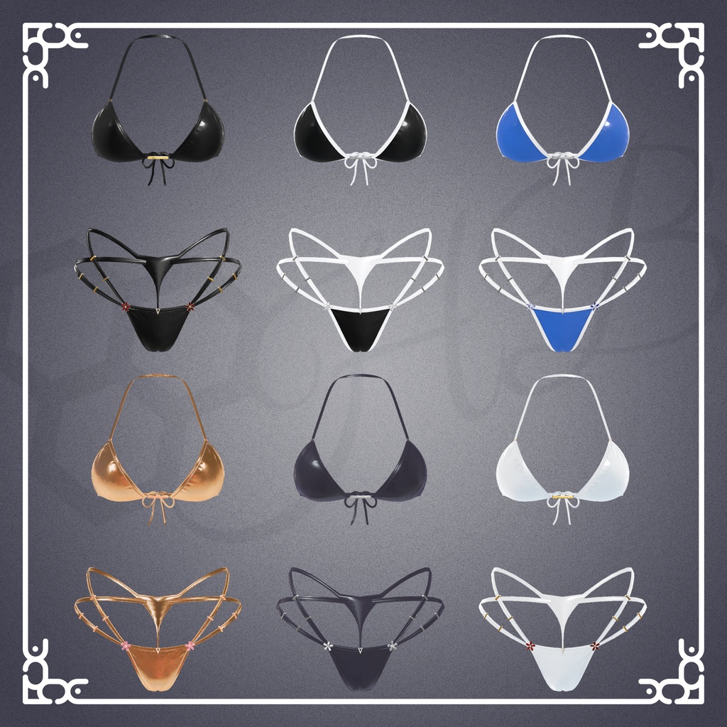 『6アバター対応』【3D衣装モデル】swimwear_2set