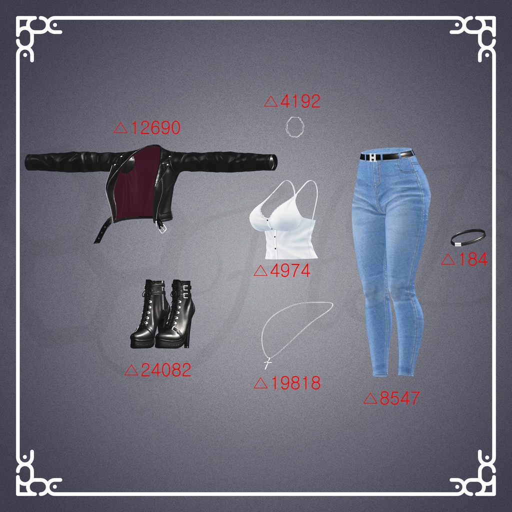 『8アバター対応』【3D衣装モデル】undercover