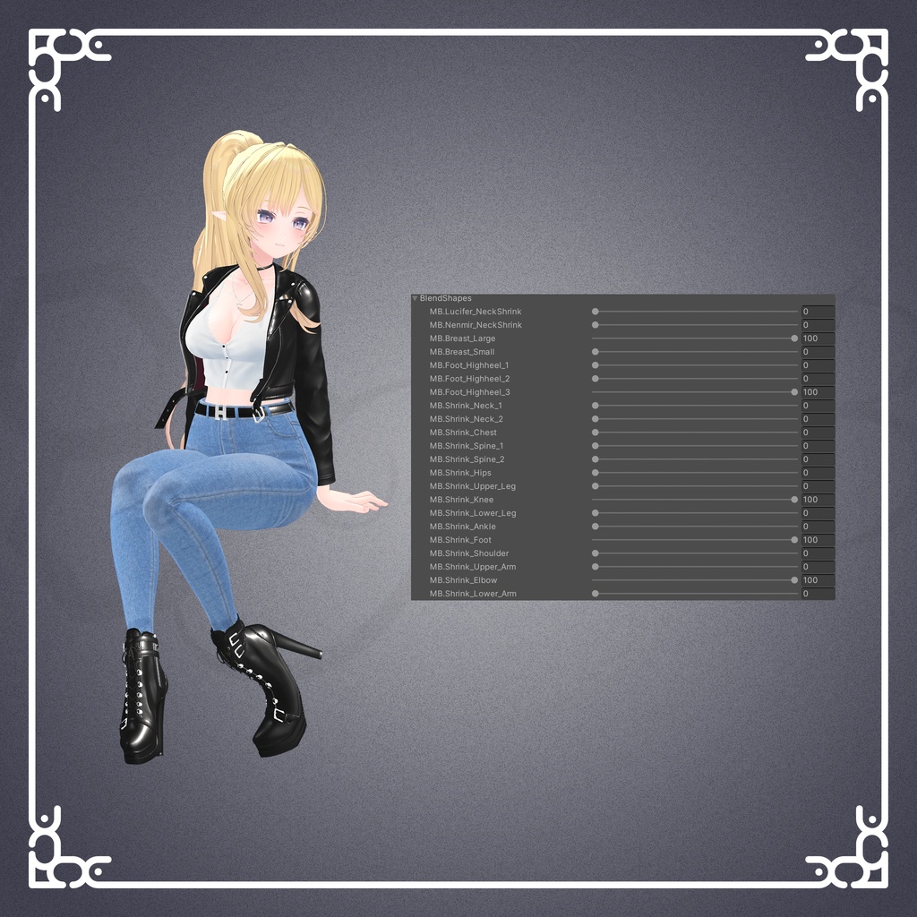 『8アバター対応』【3D衣装モデル】undercover