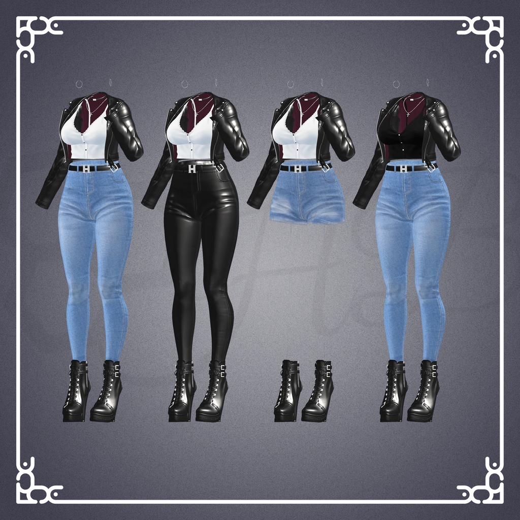 『8アバター対応』【3D衣装モデル】undercover