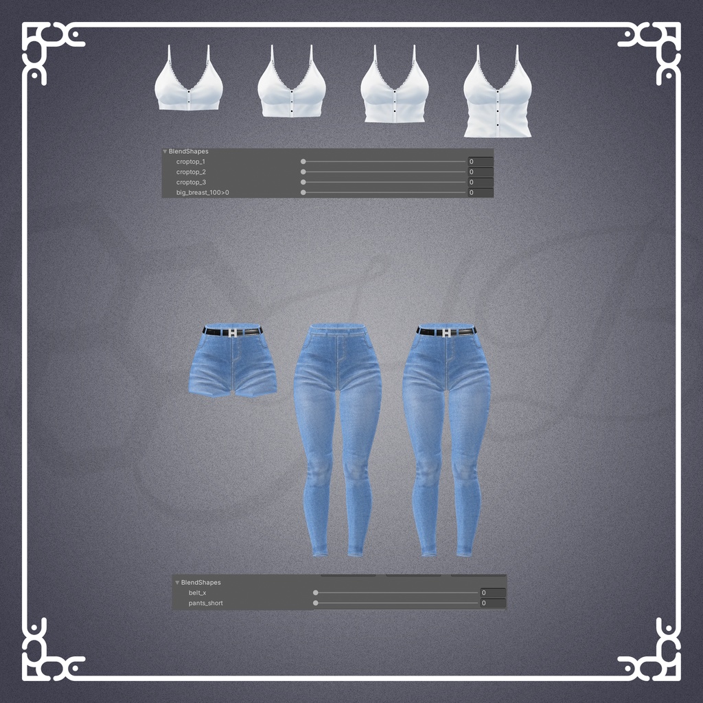 『8アバター対応』【3D衣装モデル】undercover