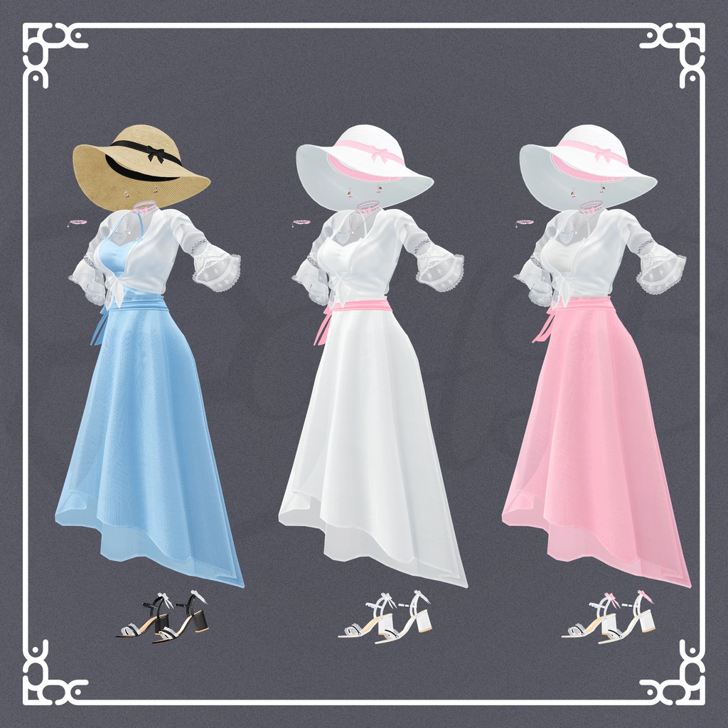 『6アバター対応』【3D衣装モデル】Summer_memories