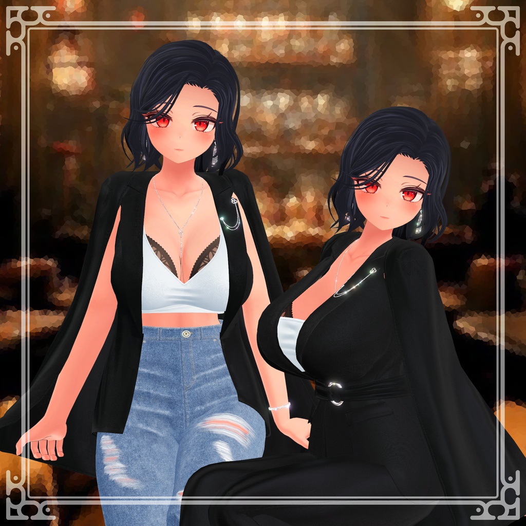 『5アバター対応』【3D衣装モデル】tipsy night