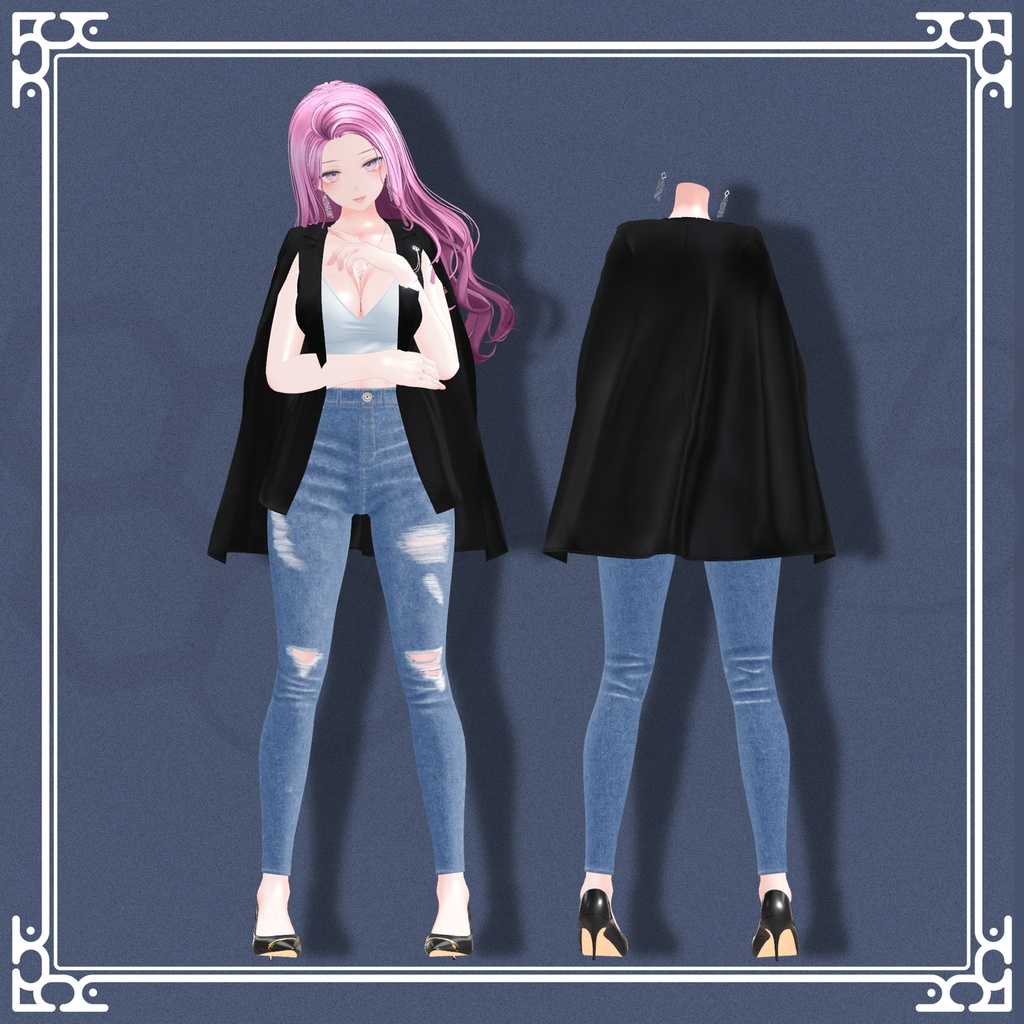 『5アバター対応』【3D衣装モデル】tipsy night