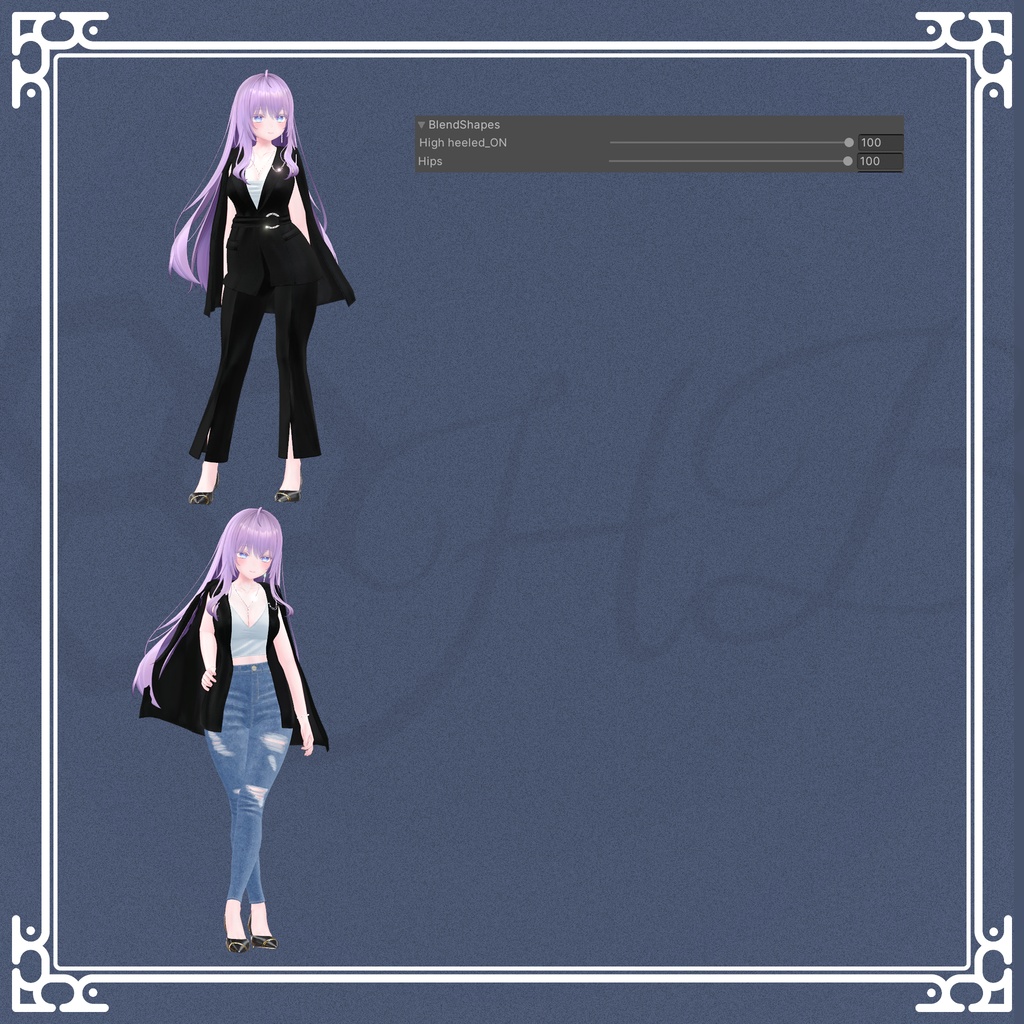 『5アバター対応』【3D衣装モデル】tipsy night