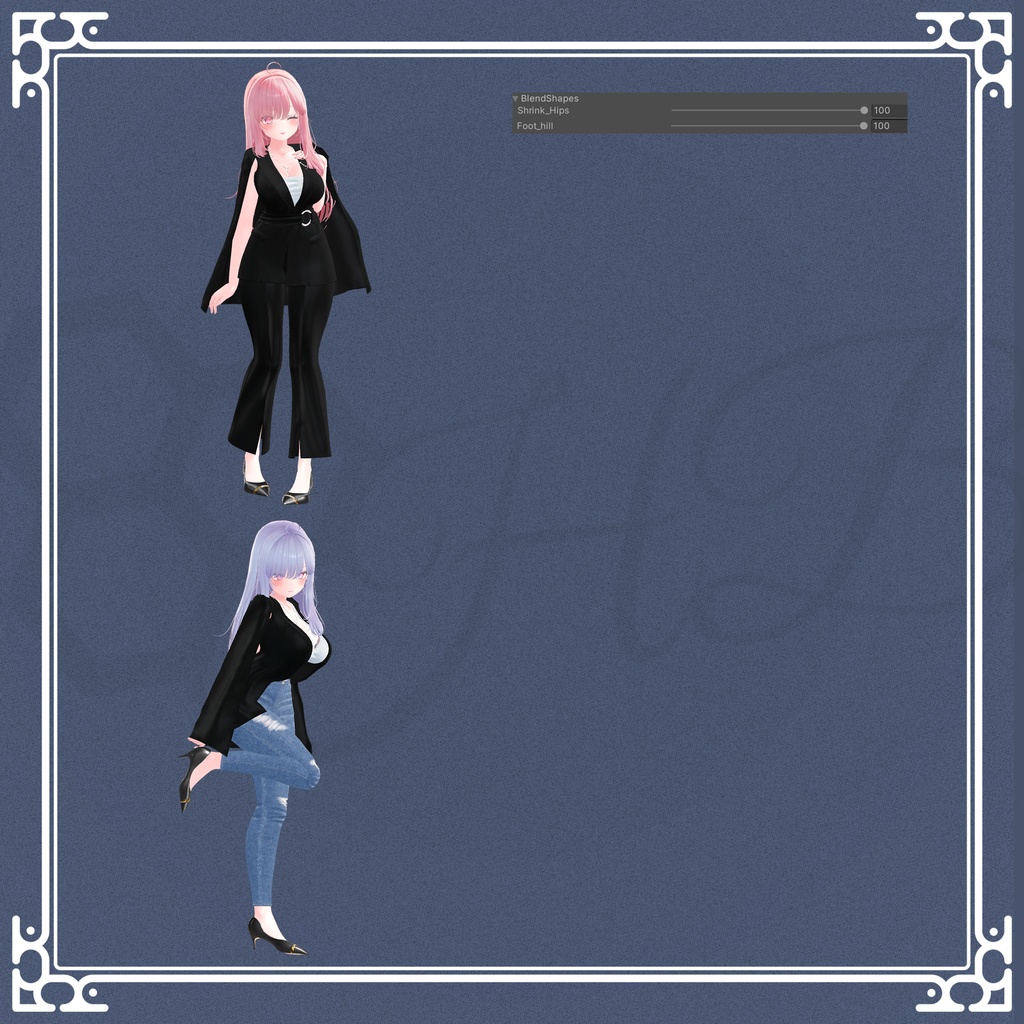 『5アバター対応』【3D衣装モデル】tipsy night