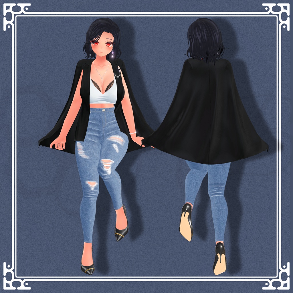 『5アバター対応』【3D衣装モデル】tipsy night