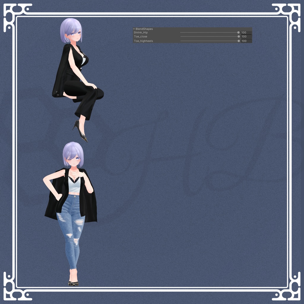 『5アバター対応』【3D衣装モデル】tipsy night