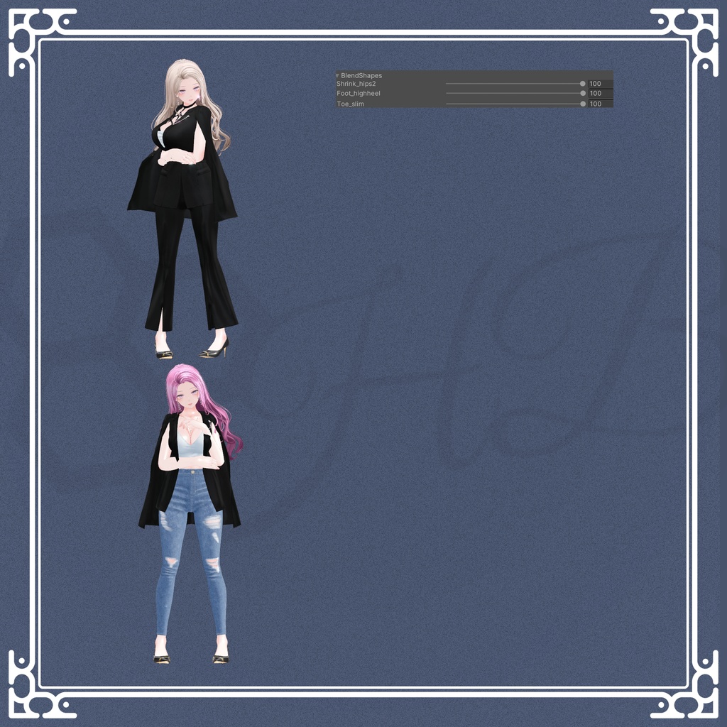 『5アバター対応』【3D衣装モデル】tipsy night