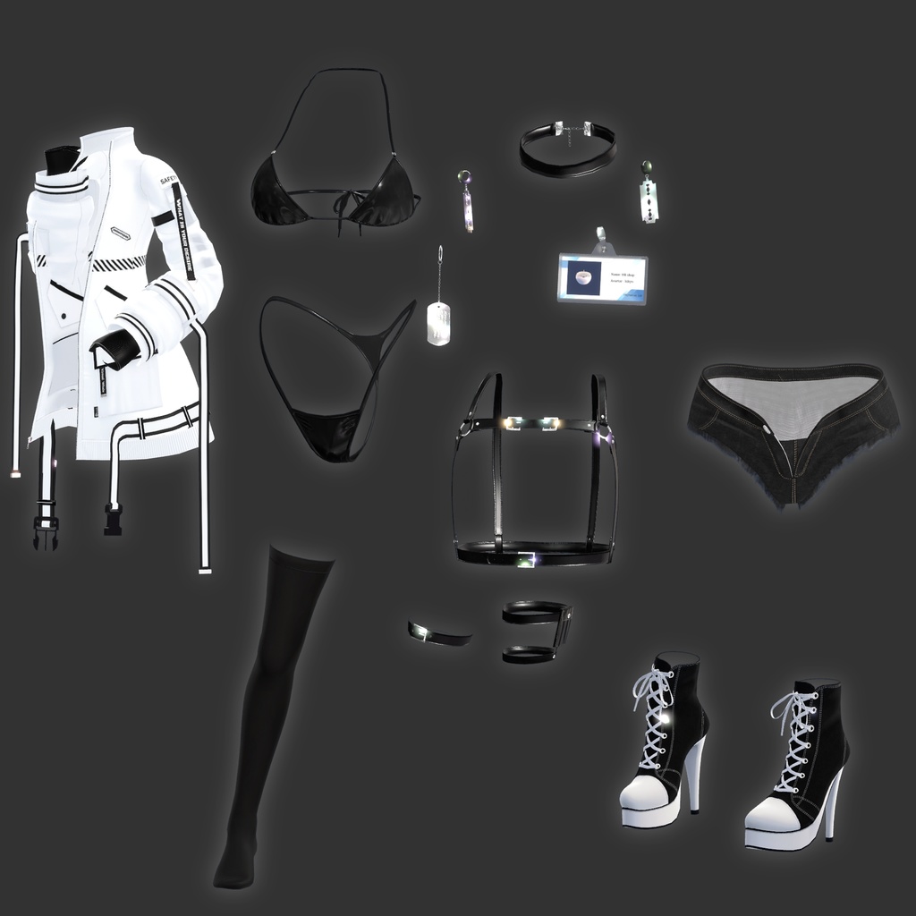 『9アバター対応』【3D衣装モデル】Lost memory