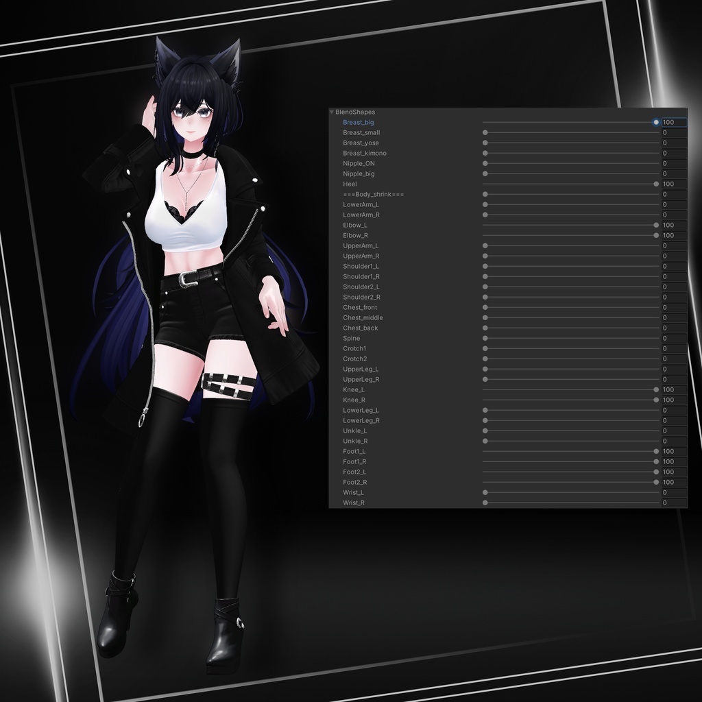 『8アバター対応』【3D衣装モデル】Via Nocturna