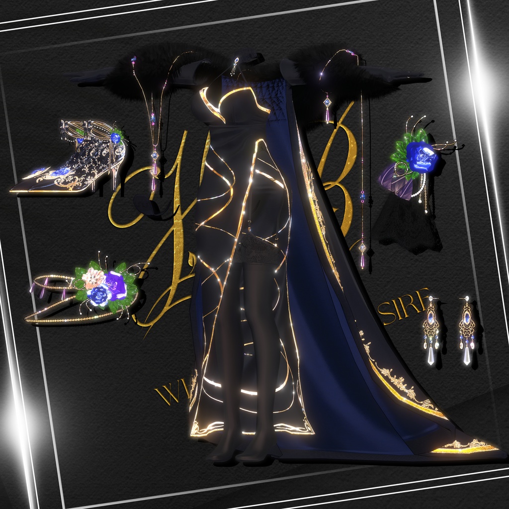 『8アバター対応』【3D衣装モデル】gala_glam