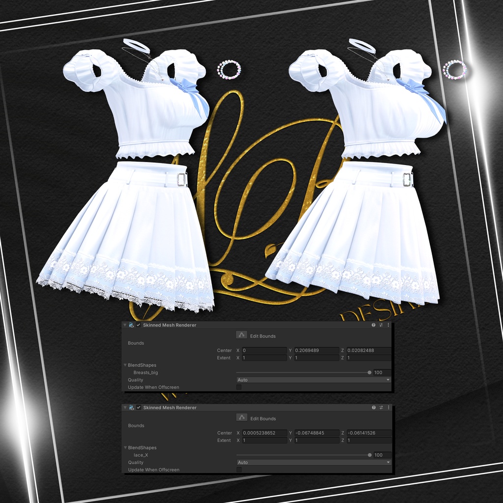 『12アバター対応』【3D衣装モデル】Florentia