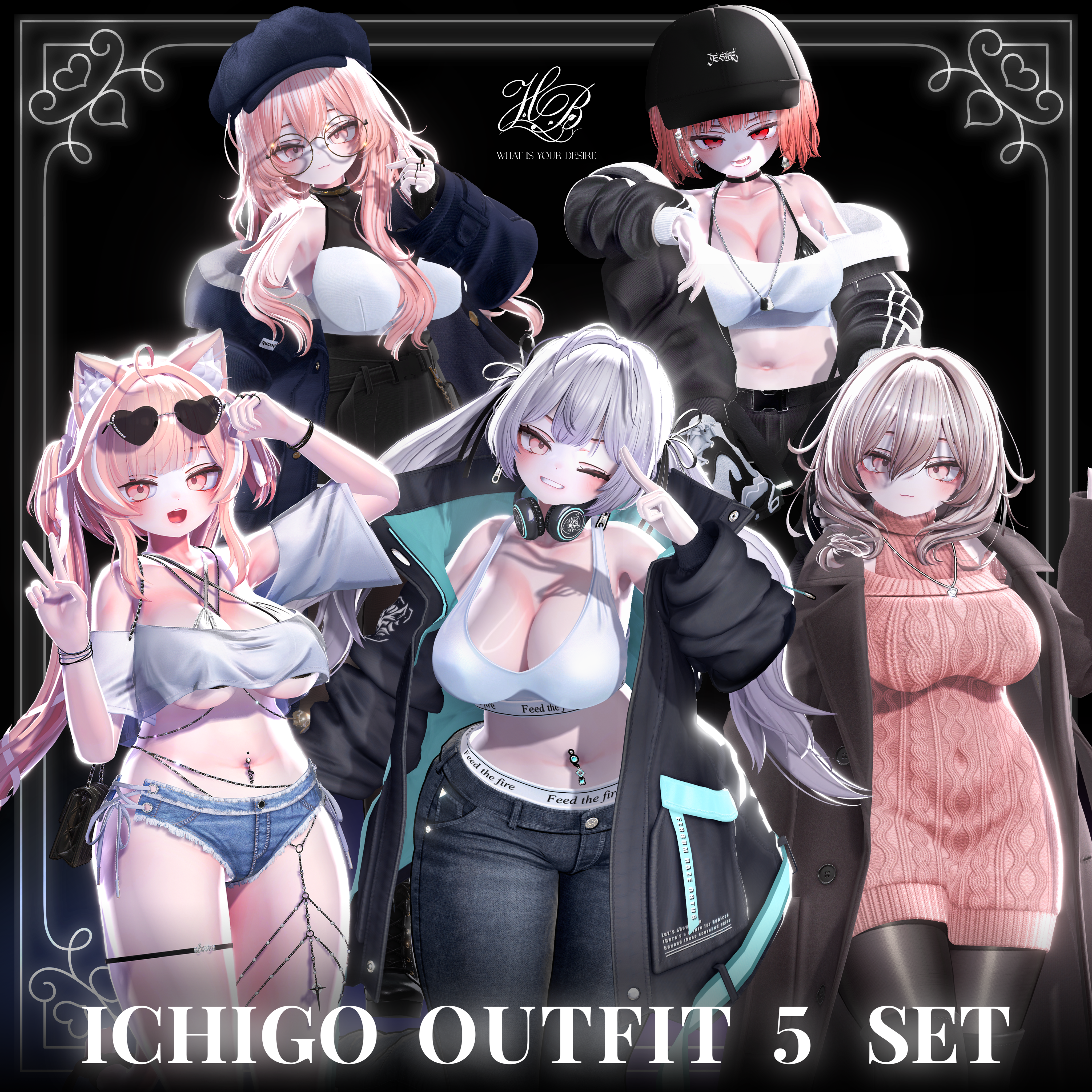 ✨40%セール中✨『イチゴ-ichigo(v1.04)-対応』outfit 5set