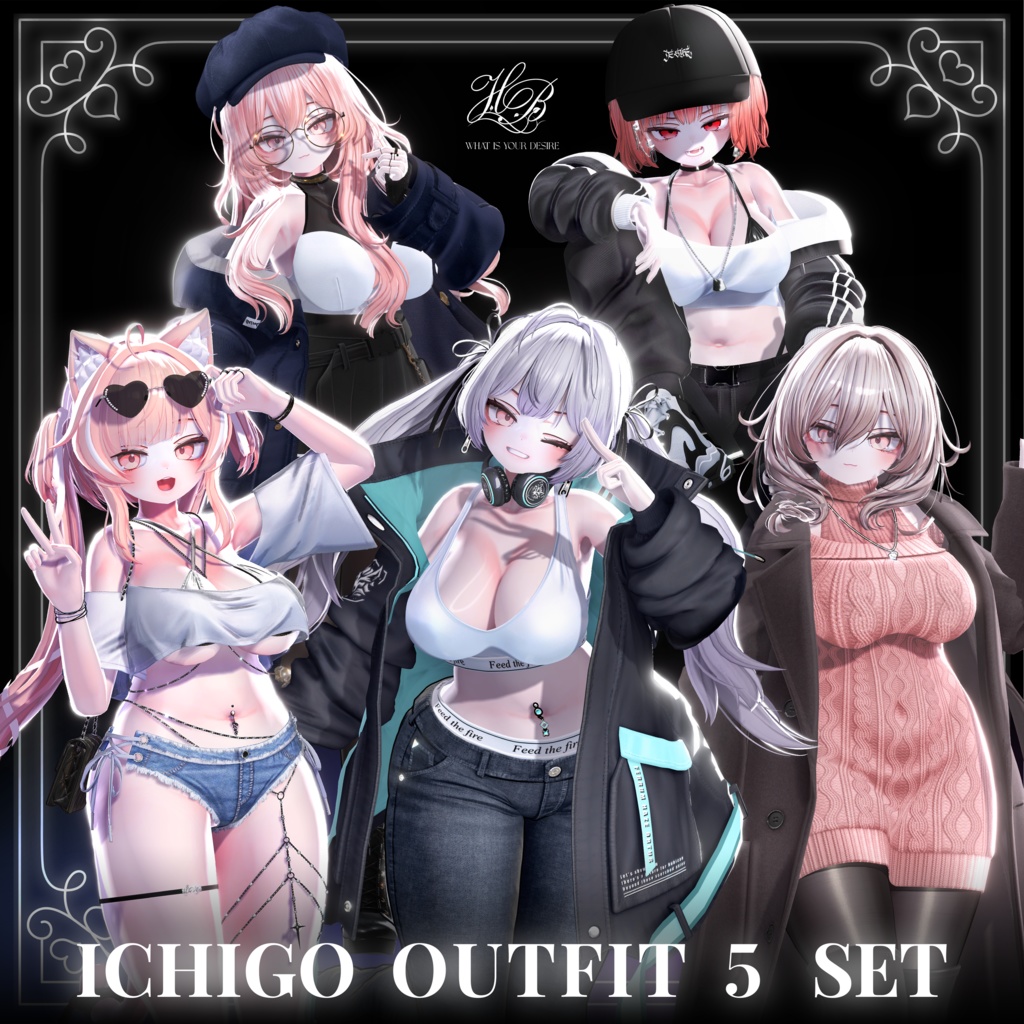 ✨70%セール中✨『イチゴ-ichigo(v1.04)-対応』outfit 5set