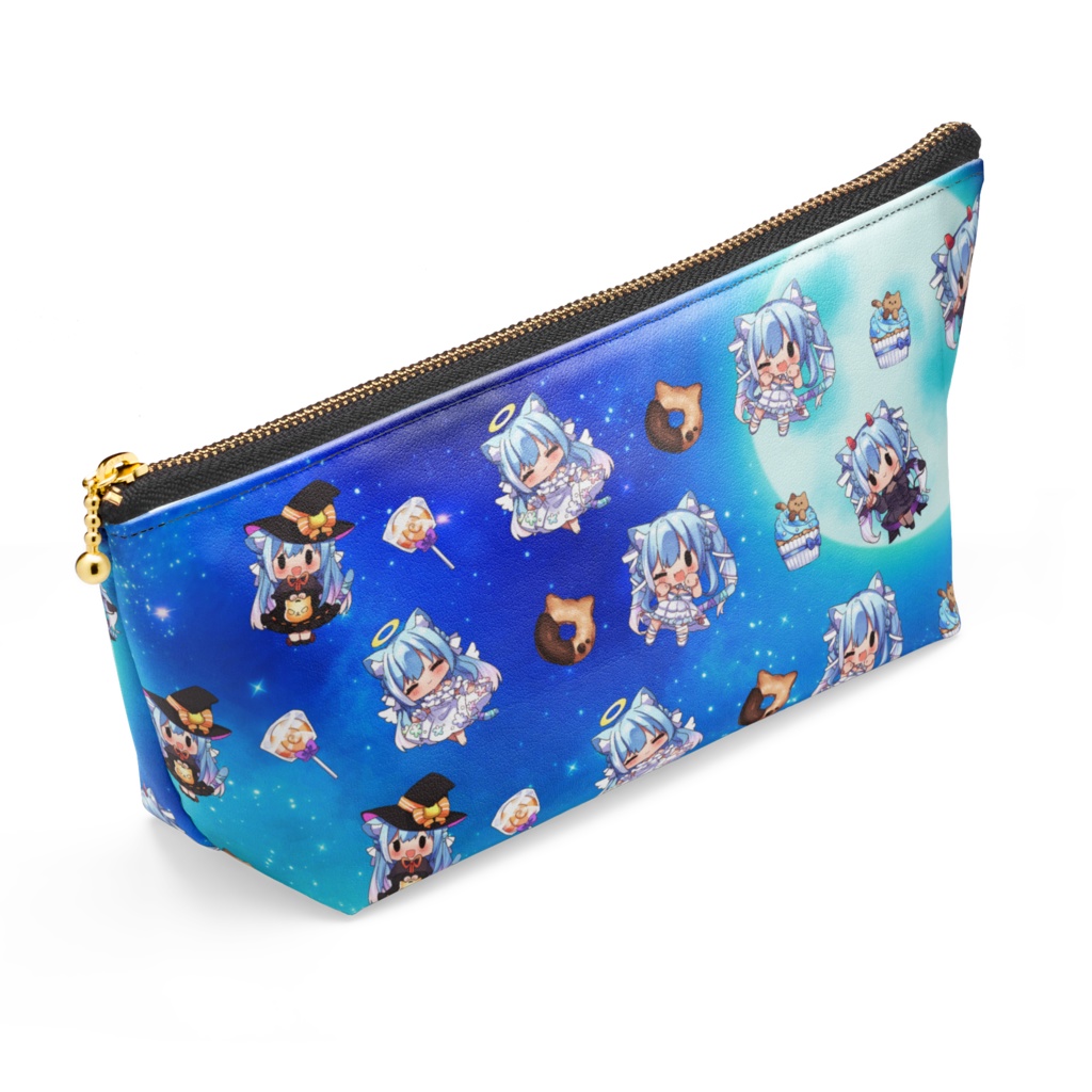 空猫くるみオリジナルポーチ【夜空と月】