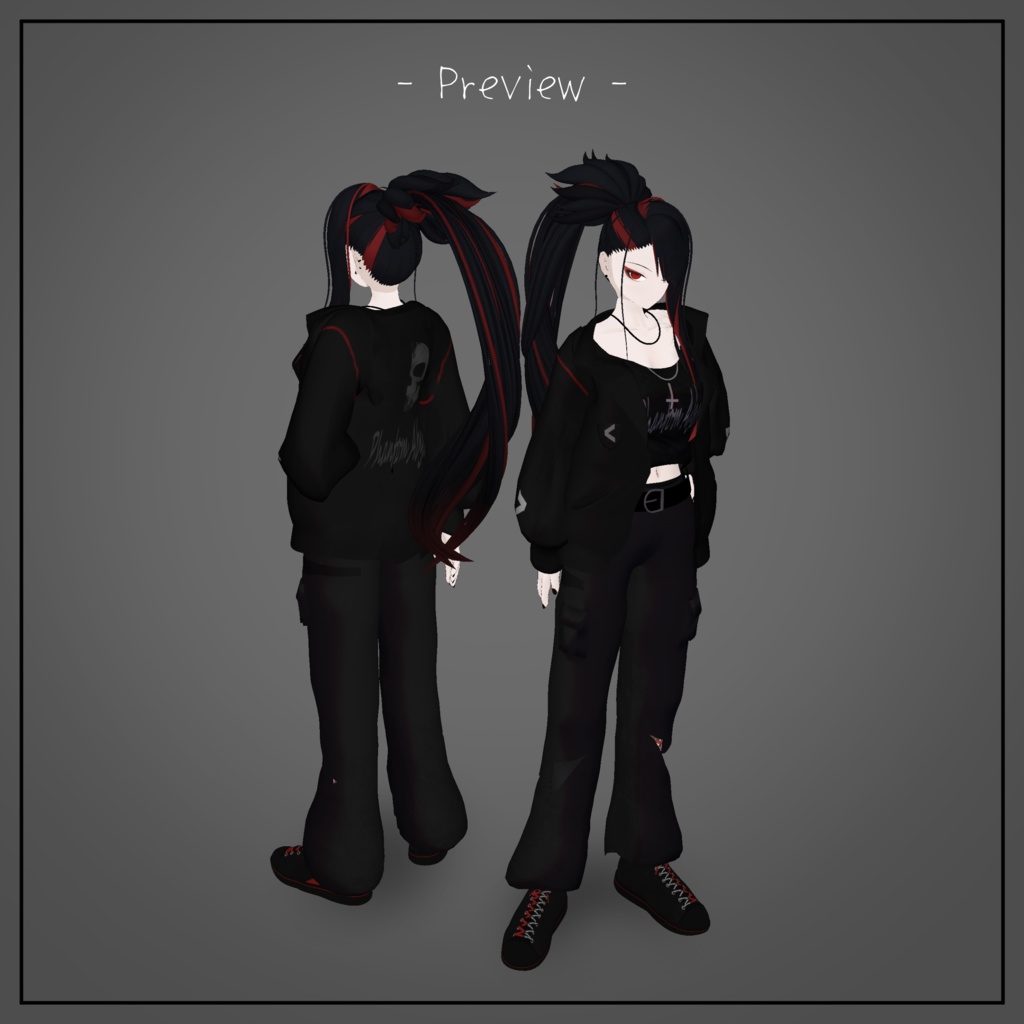 白灰 妃/オリジナル3Dモデル