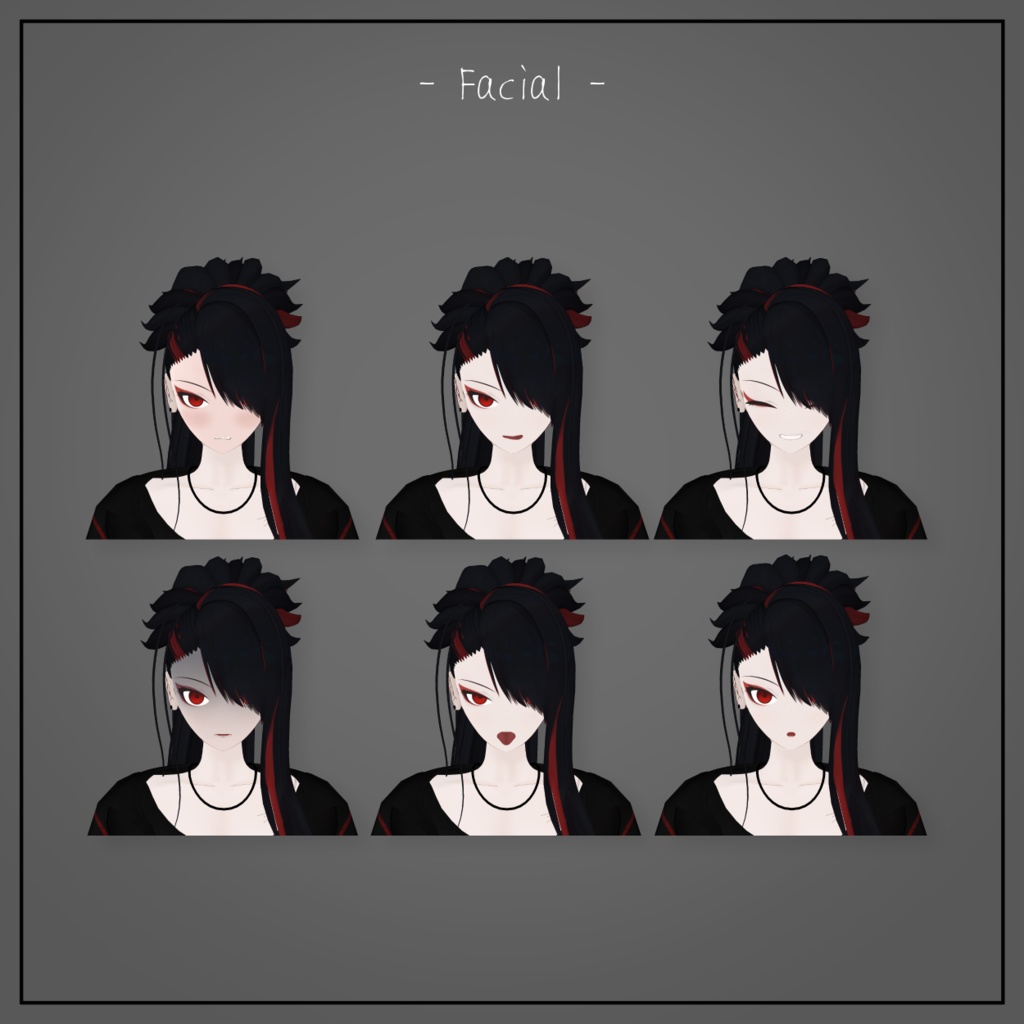 白灰 妃/オリジナル3Dモデル