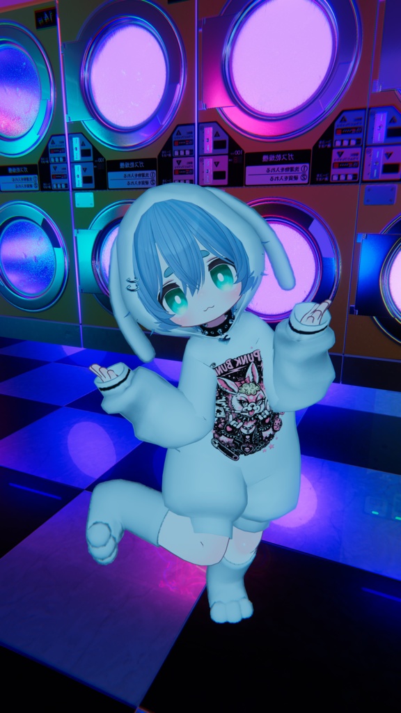 【まめふれんず】lop ear Hoodie