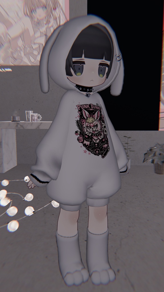 【まめふれんず】lop ear Hoodie
