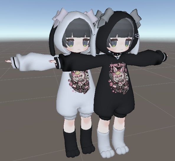 【まめふれんず】lop ear Hoodie