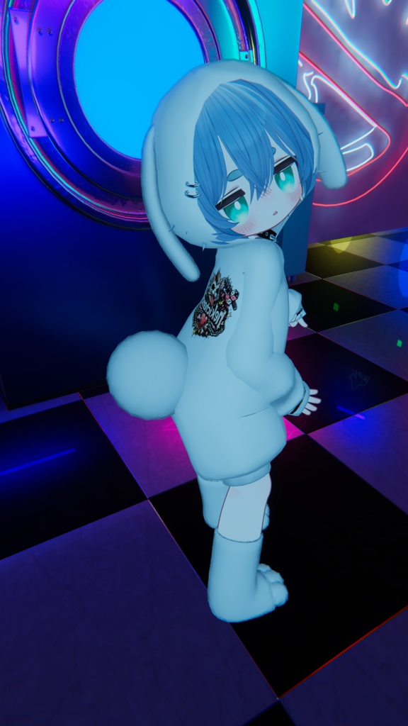 【まめふれんず】lop ear Hoodie