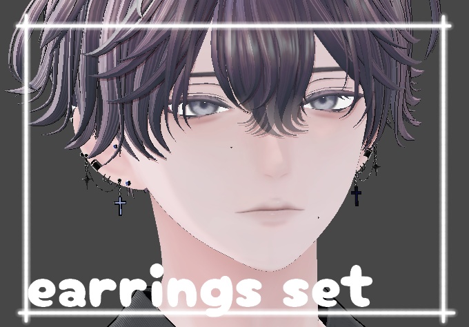 ✟Cross Riot✟　earrings set 17アバター対応