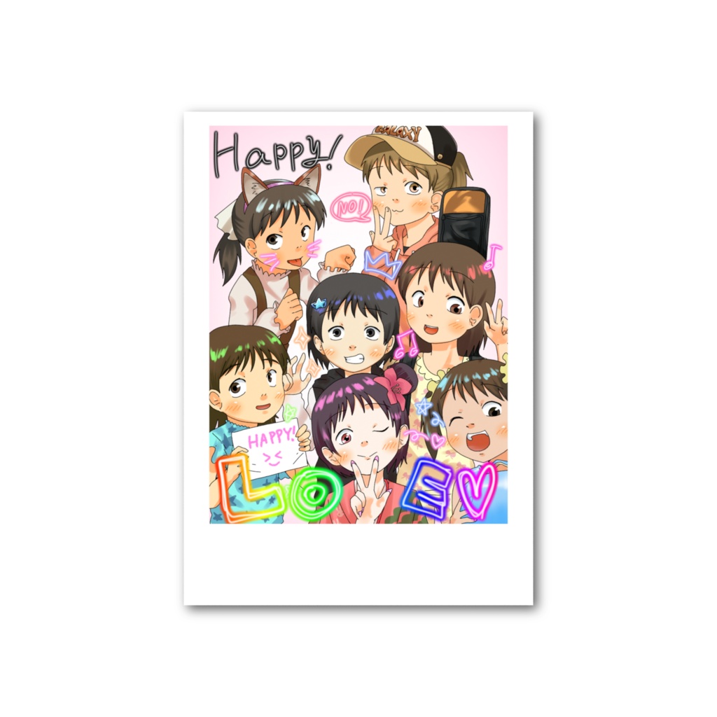 ロリ集合イラスト フォト風カード