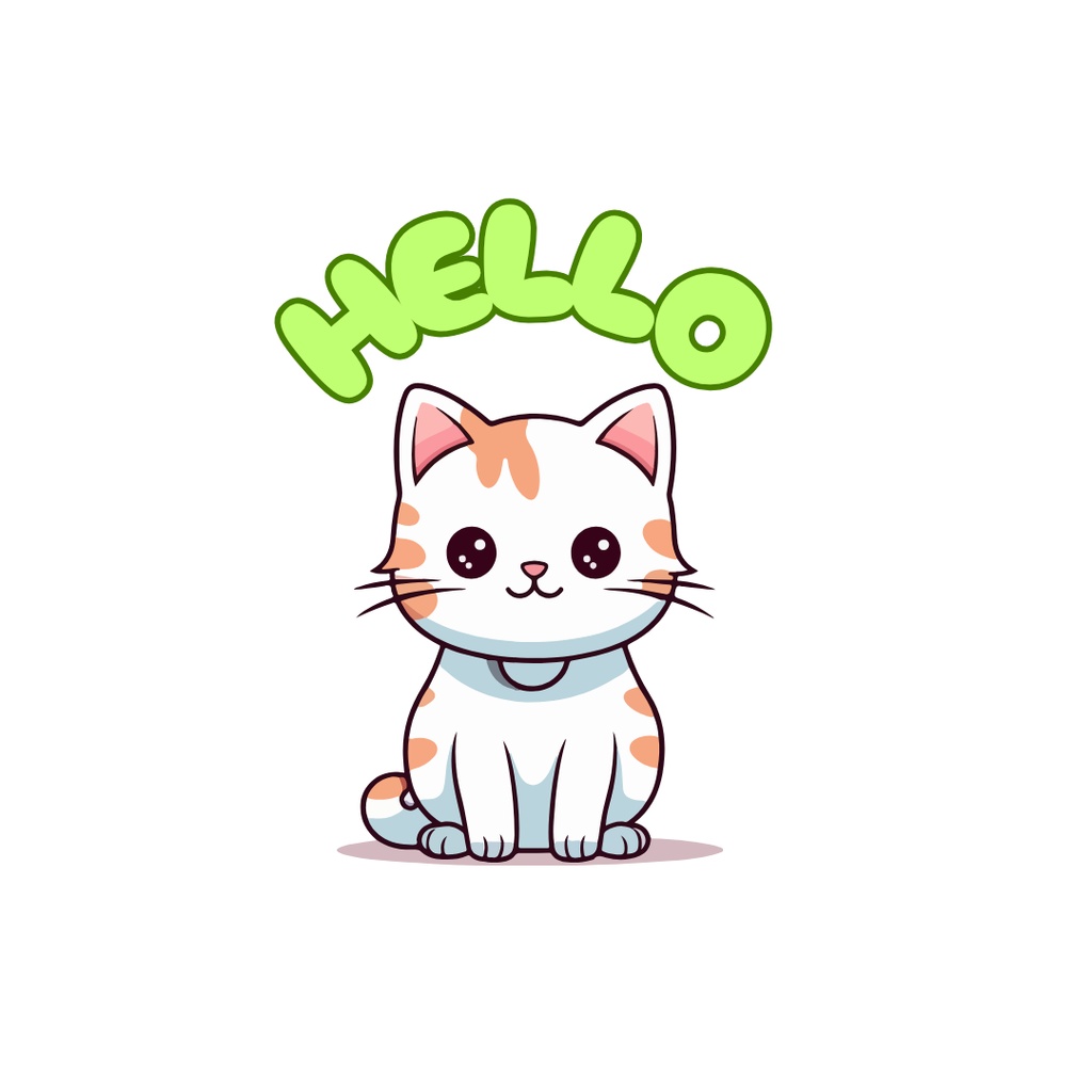 Meow Hello!　Stickers 10PNG set