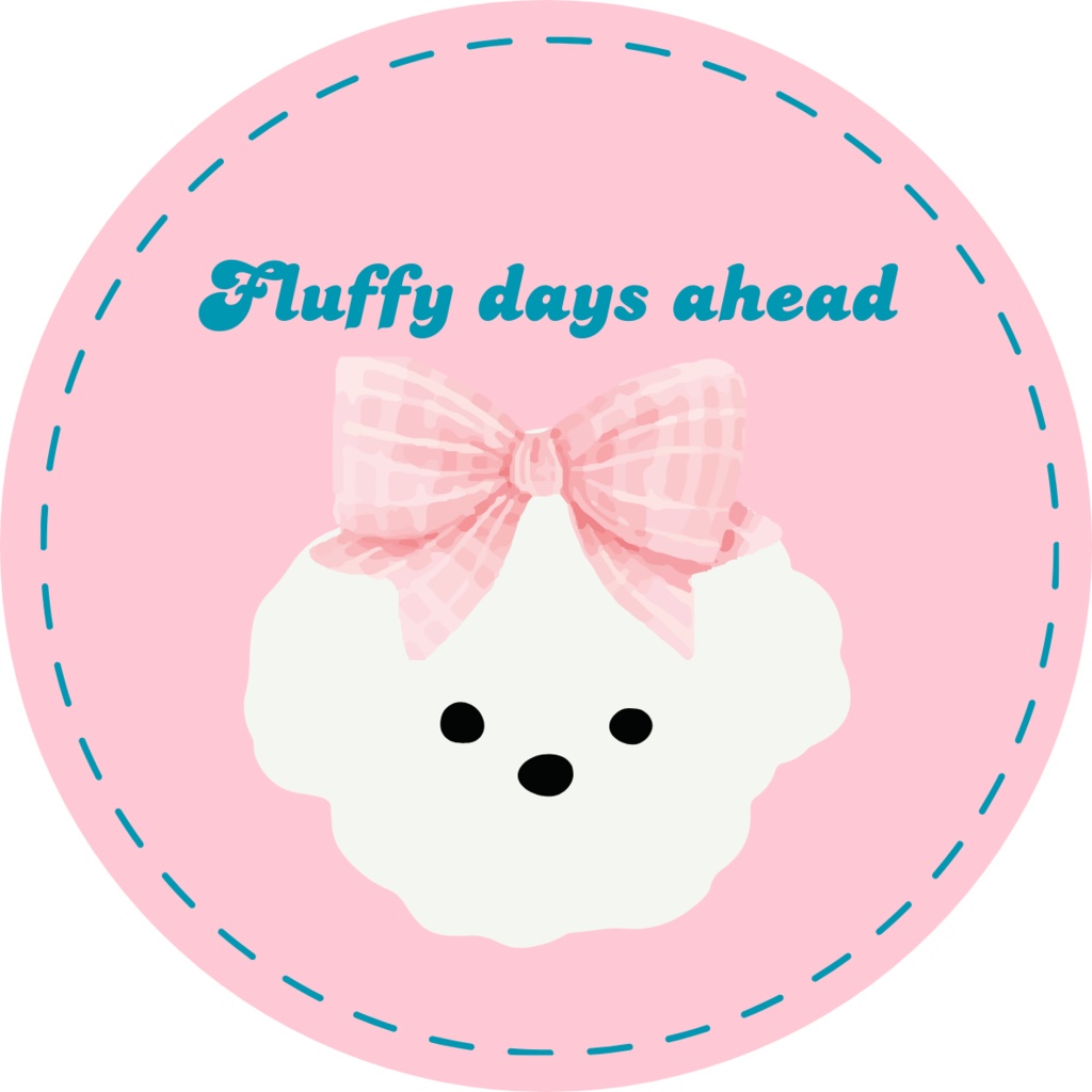 Fluffy White Pup's Everyday Moments – Sticker Set (10 PNGs)