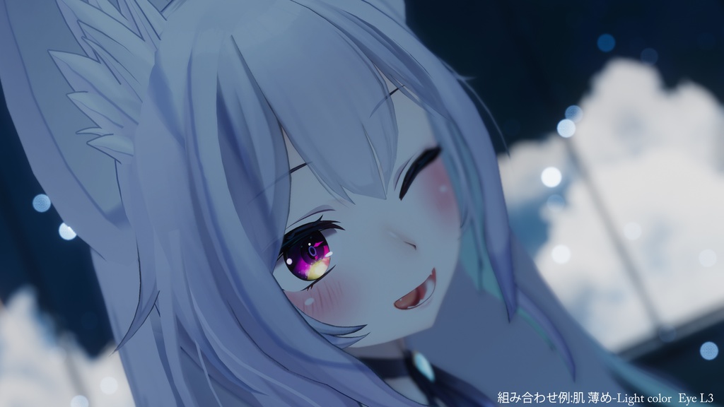 【ウルフェリアちゃん専用】肌・眼テクスチャ素材/Wolferia Skin&Eye texture