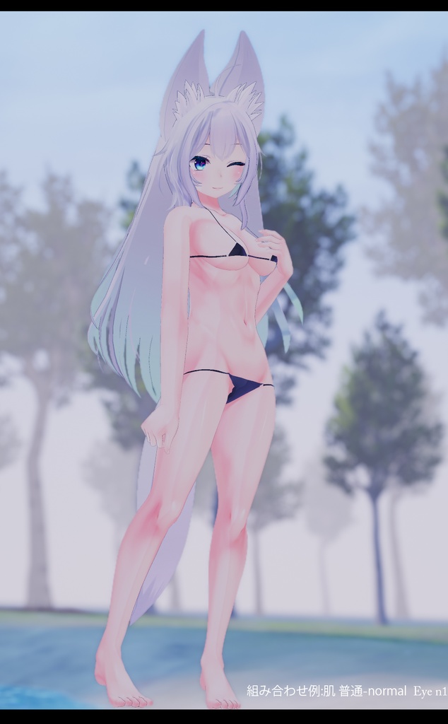 【ウルフェリアちゃん専用】肌・眼テクスチャ素材/Wolferia Skin&Eye texture