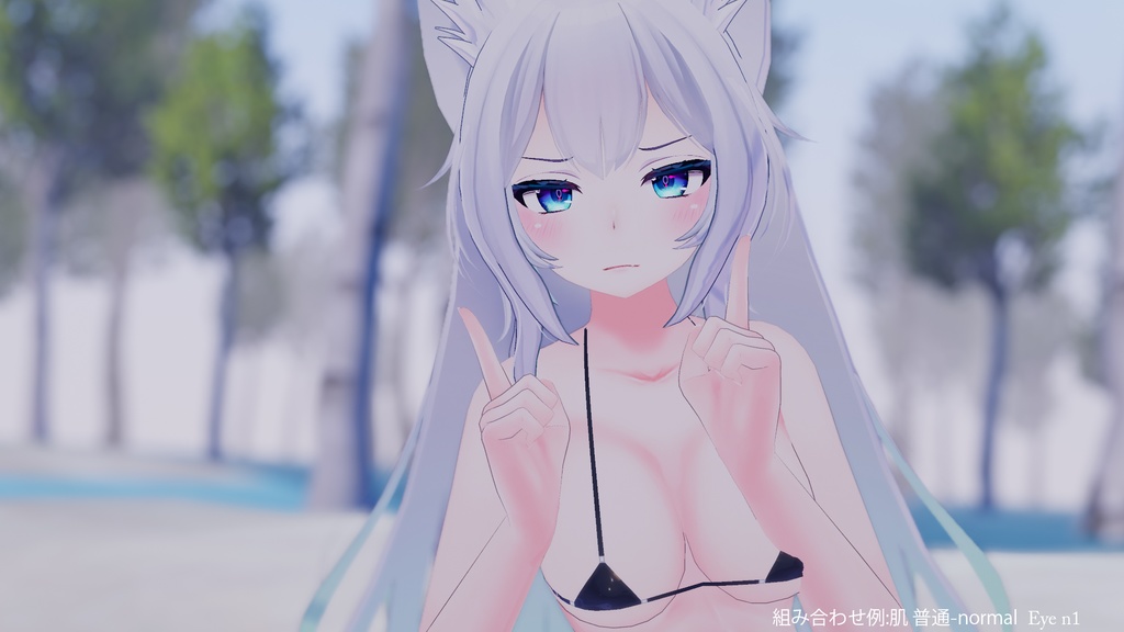 【ウルフェリアちゃん専用】肌・眼テクスチャ素材/Wolferia Skin&Eye texture