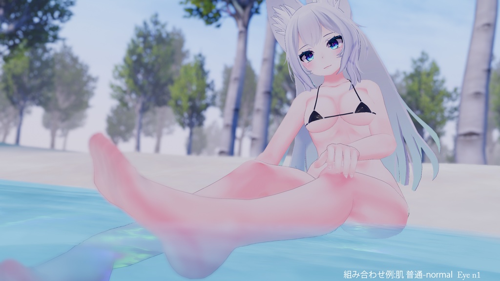 【ウルフェリアちゃん専用】肌・眼テクスチャ素材/Wolferia Skin&Eye texture