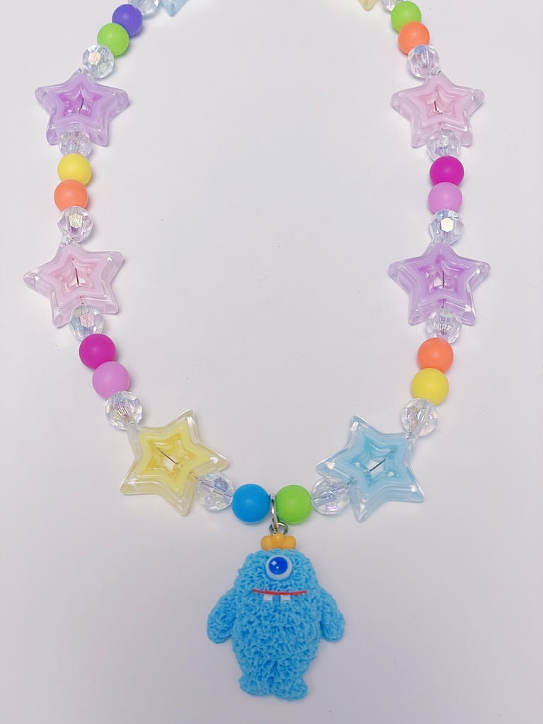 モンスターネックレス(青)