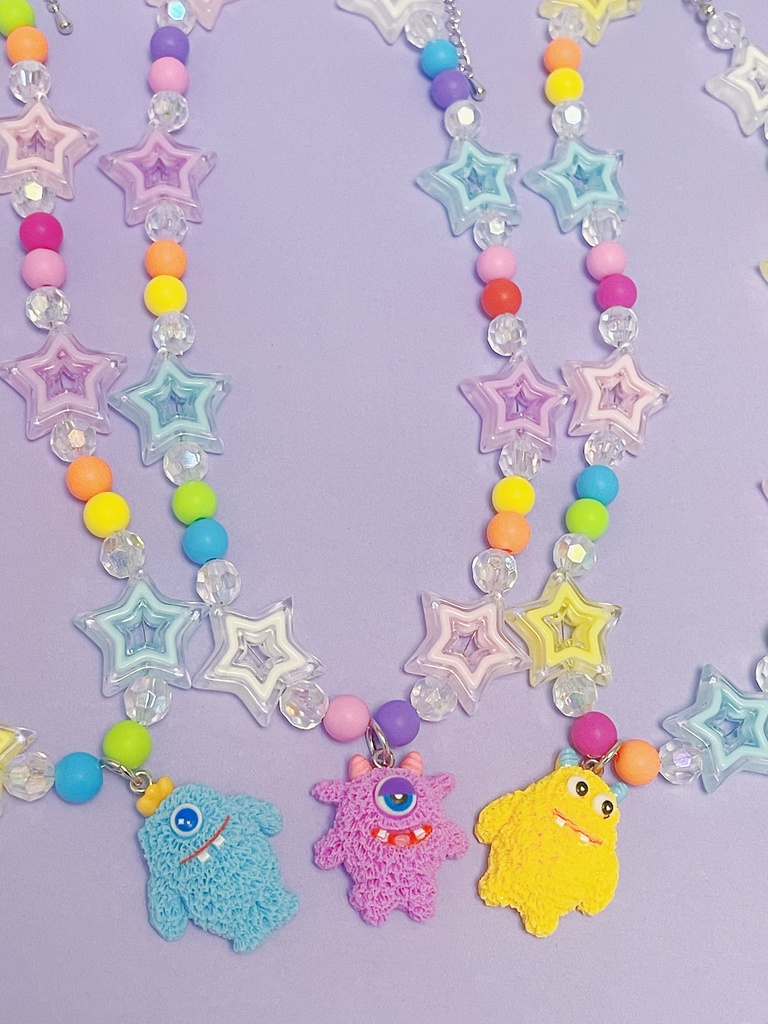 モンスターネックレス(青)