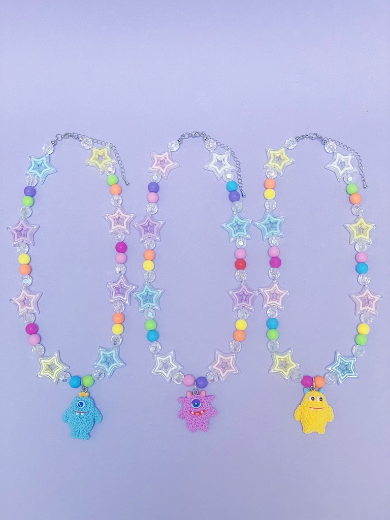 モンスターネックレス(青)