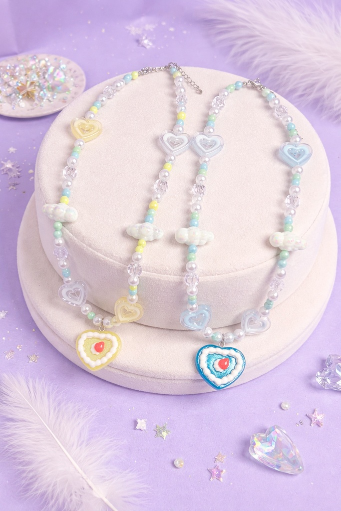 いちごホイップゼリーネックレス(イエロー)