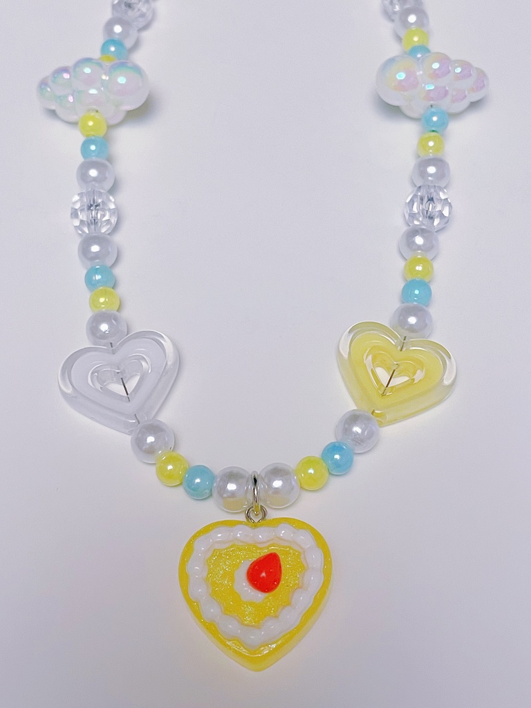 いちごホイップゼリーネックレス(イエロー)