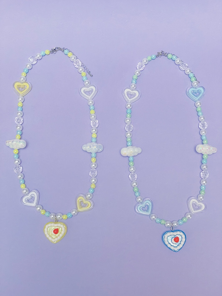 いちごホイップゼリーネックレス(イエロー)