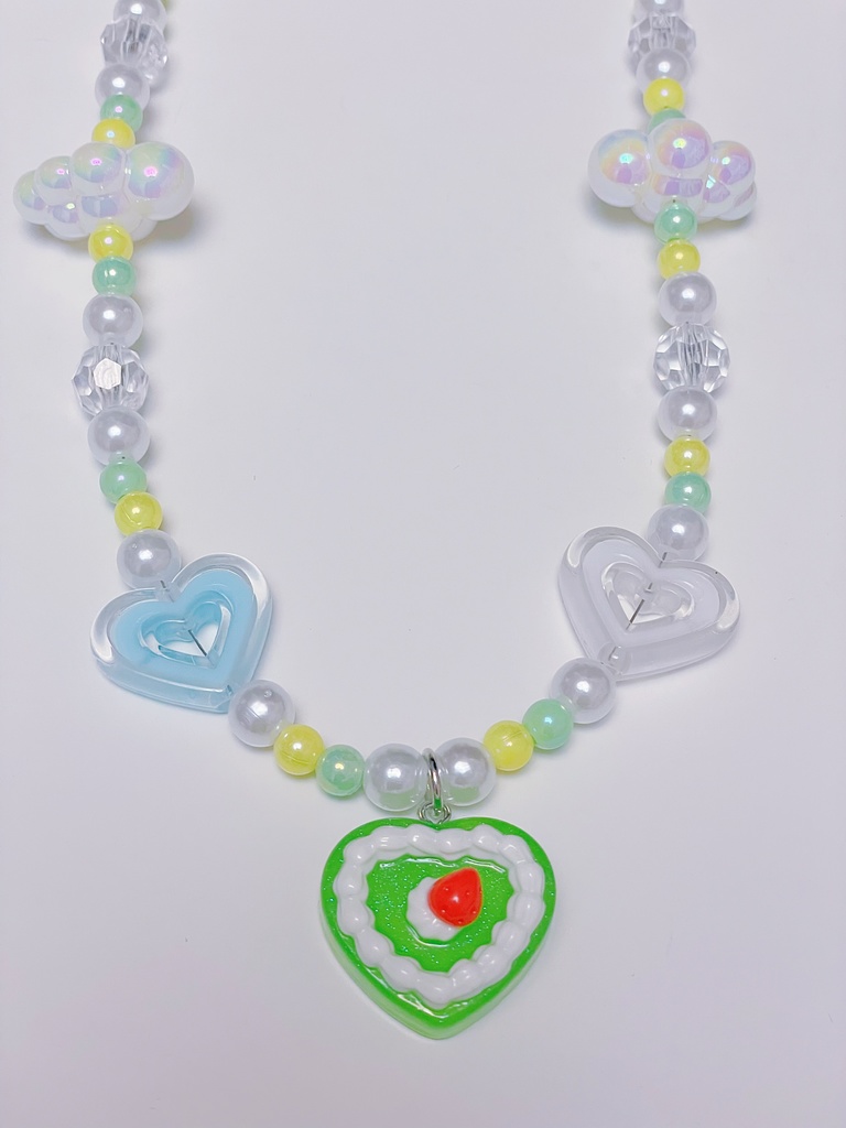 いちごホイップゼリーネックレス(グリーン)