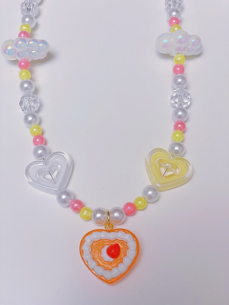 いちごホイップゼリーネックレス(オレンジ)