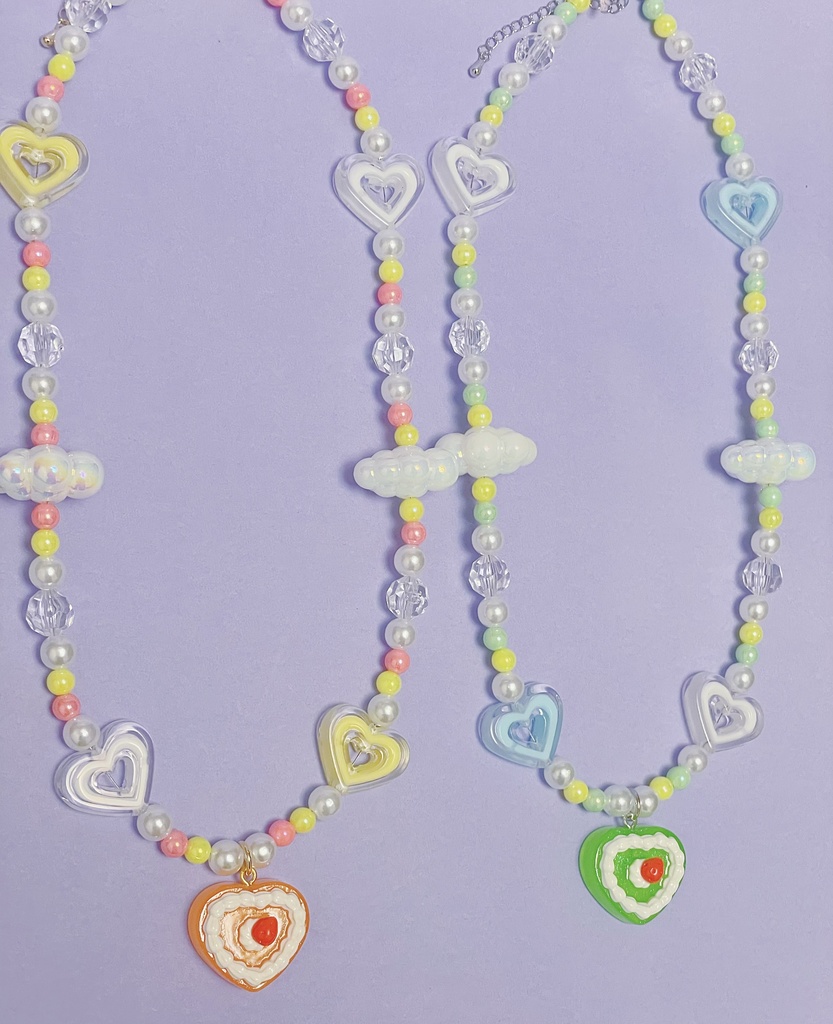 いちごホイップゼリーネックレス(オレンジ)