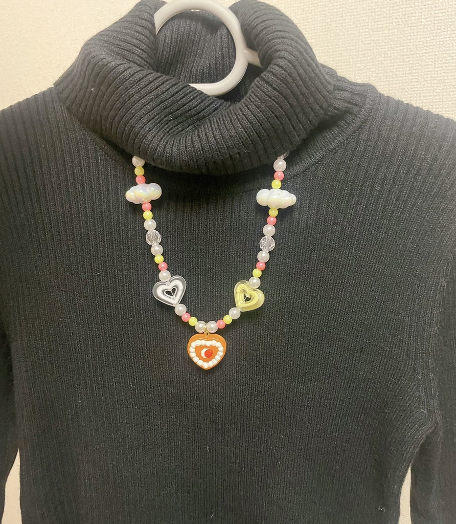 いちごホイップゼリーネックレス(オレンジ)