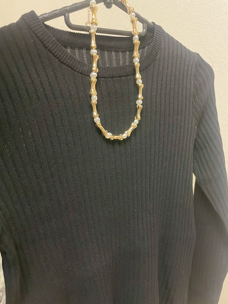 骨ネックレス(ゴールド)