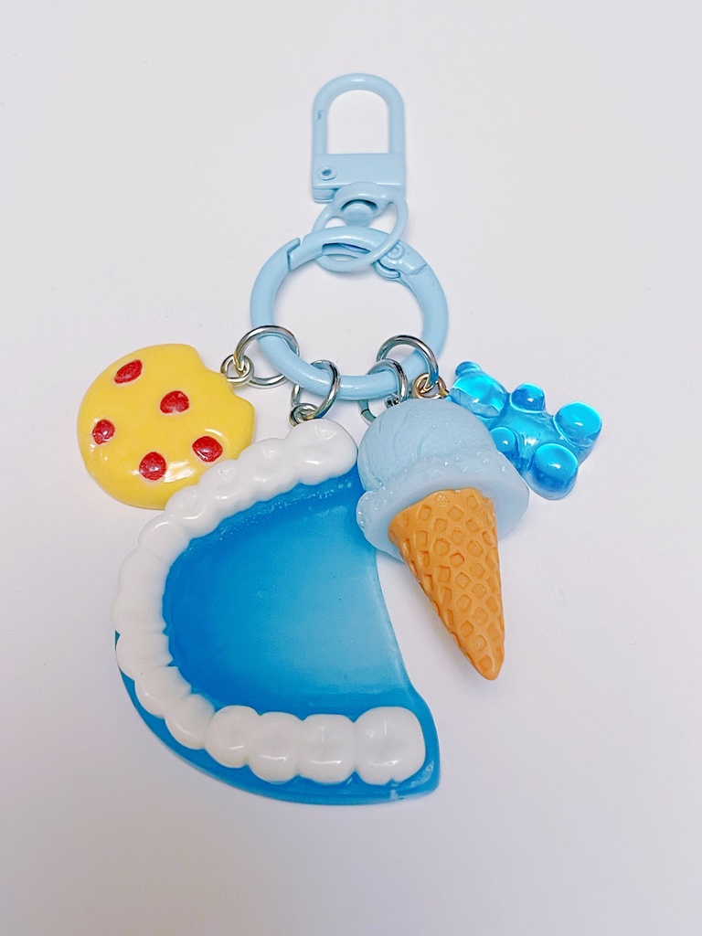 入れ歯(ブルー)じゃらじゃらチャーム