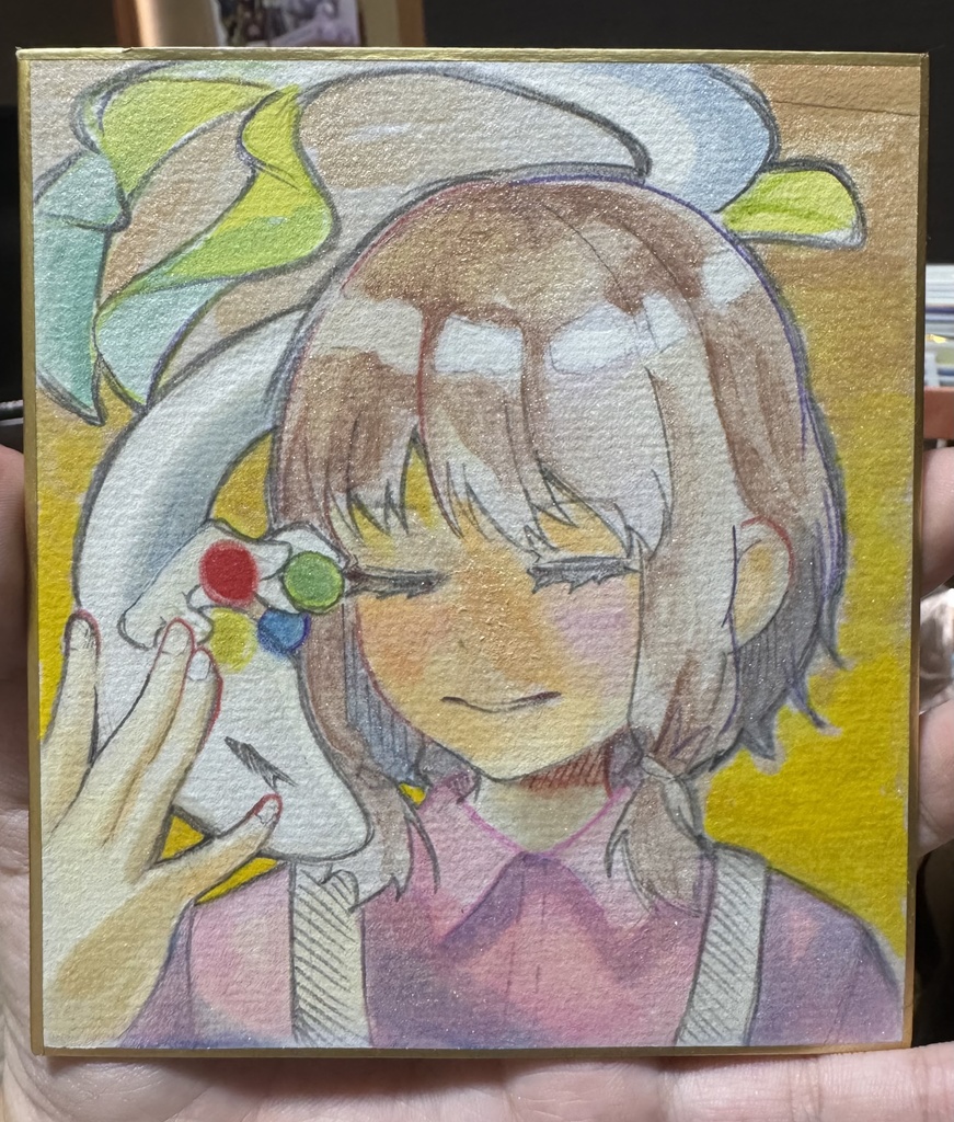 ルピナス＆ミュゲ 原画色紙