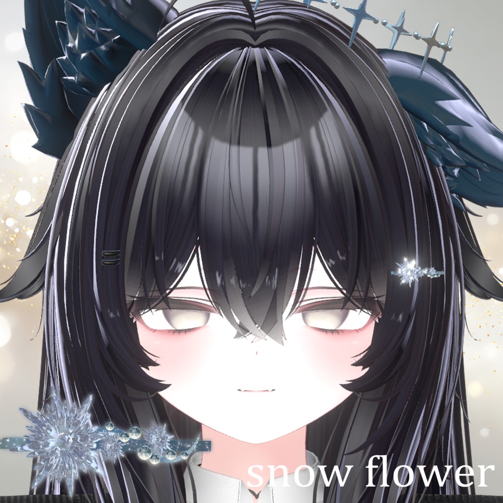 【無料】3Dヘアアクセサリー『snow flower』