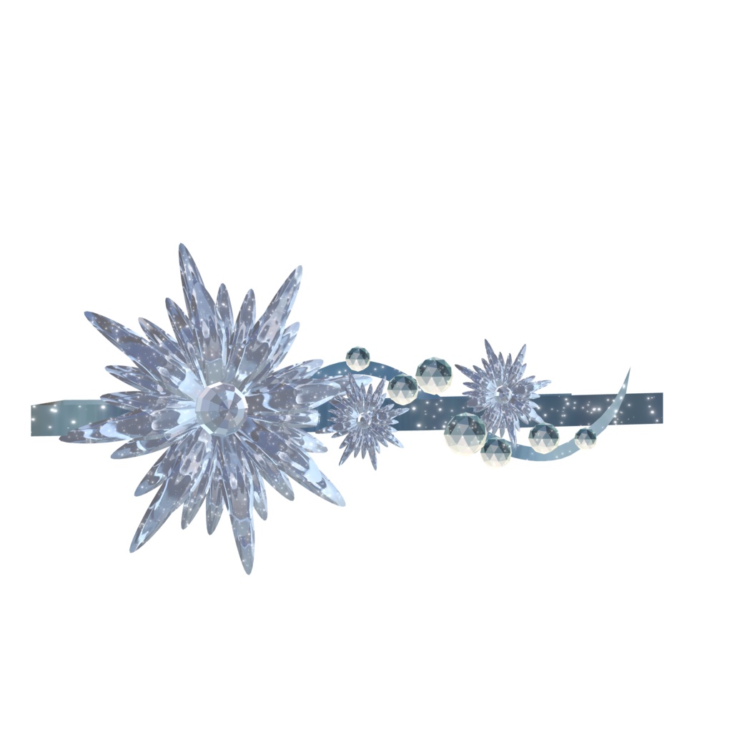 【無料】3Dヘアアクセサリー『snow flower』