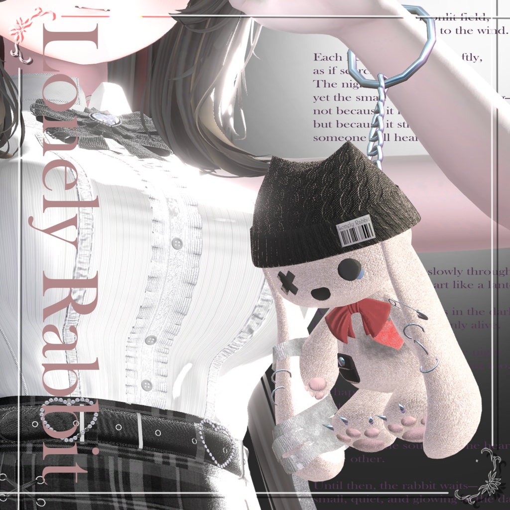 3Dぬいぐるみアクセサリー『Lonely Rabbit』